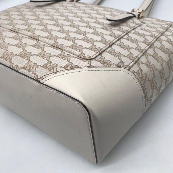 Michael Kors Signature Canvas Natural Beige Aria Tote - Picture 7 of 12